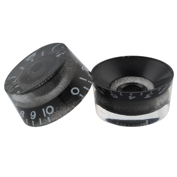 Musiclily Basic Metric Grob 18-Zähnchen Gitarrenknöpfe Ton, Lautstärke, Geschwindigkeitsreglerknöpfe für Epiphone LP SG Stil Elektrogitarre, Set von 4