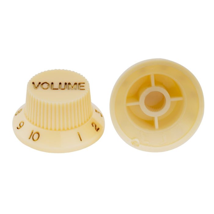 Perillas de control Musiclily Basic Coarse de 18 estrías para guitarra eléctrica estilo Strat importada, 2T+1V