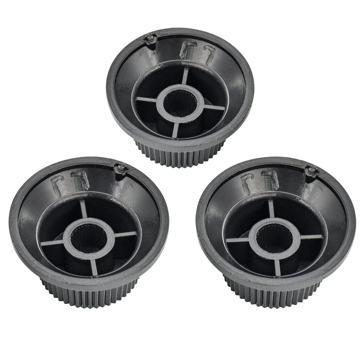 Perillas de control Musiclily Basic Coarse de 18 estrías para guitarra eléctrica estilo Strat importada, 2T+1V