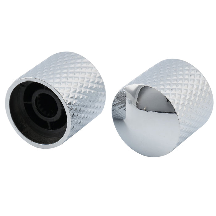 Perillas de control Musiclily Basic Coarse de 18 estrías de acero para guitarra eléctrica Squier estilo Tele (18 x 18 mm, juego de 4)