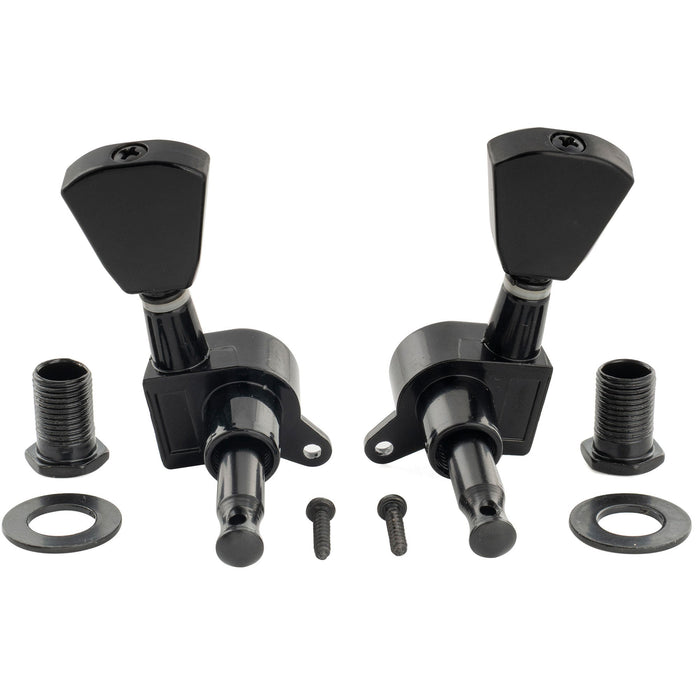 Musiclily Basic R15A 3R3L Razão 15:1 Máquinas de Afinação Totalmente Seladas com Botão em Forma de Arco para Guitarra Acústica e Elétrica