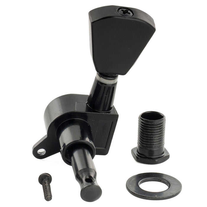 Musiclily Basic R15A Single 15:1 Ratio Full Sealed Machine Head Bass Side Tuner Tuning Peg Key with Keystone Button for Acoustic Electric Guitar