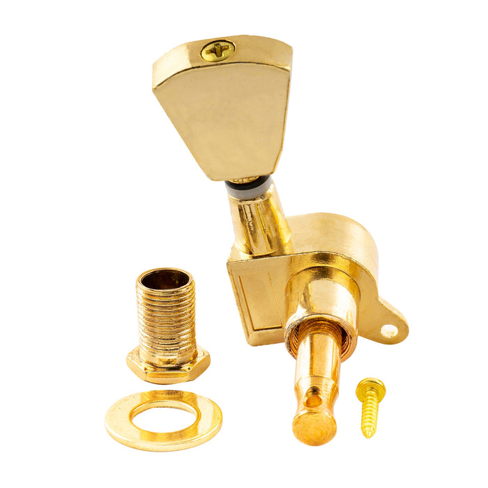 Musiclily Basic R15A Single 15:1 Ratio Full Sealed Machine Head Treble Side Tuner Tuning Peg Key with Keystone Button for Acoustic Electric Guitar