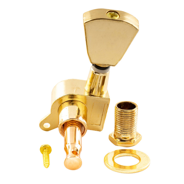 Musiclily Basic R15A Single 15:1 Ratio Full Sealed Machine Head Bass Side Tuner Tuning Peg Key with Keystone Button for Acoustic Electric Guitar