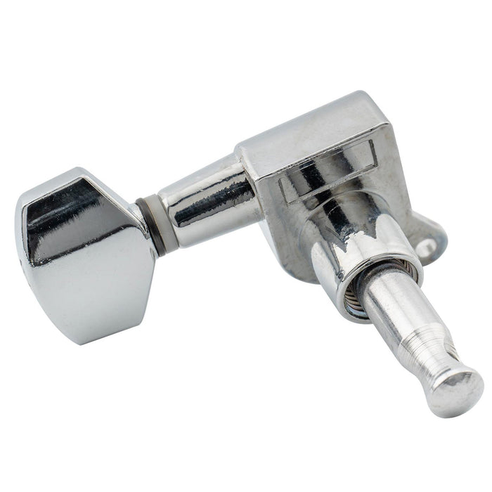 Musiclily Basic R15A Singolo Rapporto 15:1 Testata Macchina Intera Sigillata per Accordatura Lato Basso con Pulsante Esagonale per Chitarra Elettrica Stile Strat Tele