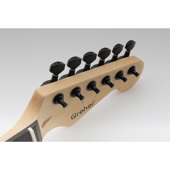 Musiclily Basic R15A Singolo Rapporto 15:1 Testata Macchina Intera Sigillata per Accordatura Lato Basso con Pulsante Esagonale per Chitarra Elettrica Stile Strat Tele