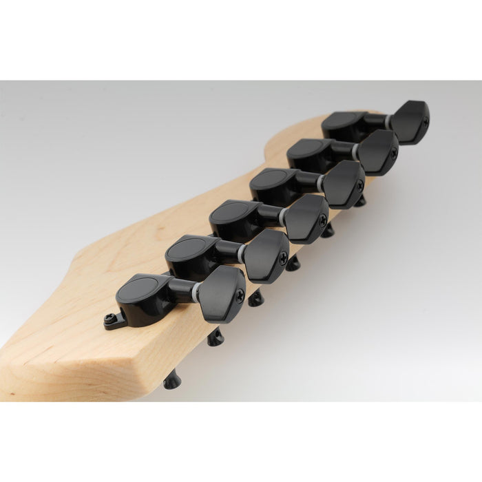 Musiclily Basic R15A Singolo Rapporto 15:1 Testata Macchina Intera Sigillata per Accordatura Lato Basso con Pulsante Esagonale per Chitarra Elettrica Stile Strat Tele