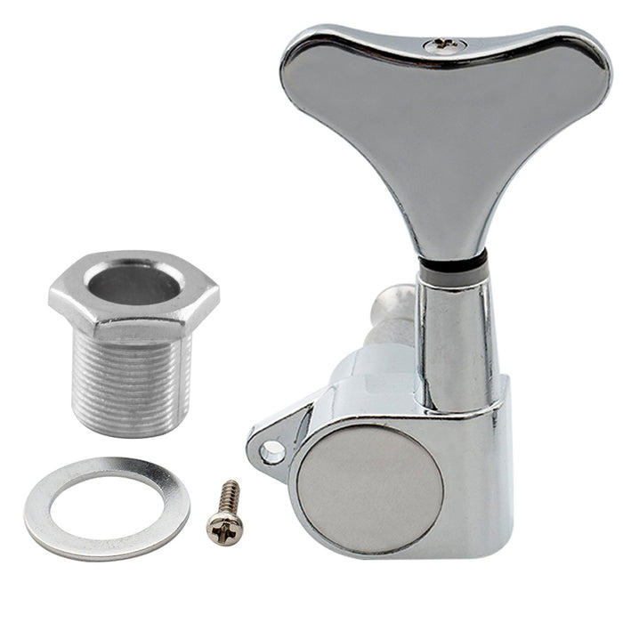 Musiclily Basic Einzelnes 19:1 Verhältnis Vollständig Verschlossener Mechanikkopf Diskantseitiger Stimmmechanismus mit Y-förmigem Knopf für Ibanez-Stil E-Bass