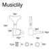 Dimensions of 4 in line sealed bass tuners tuning pegs keys machine heads set for 4 string electric bass m177 4p