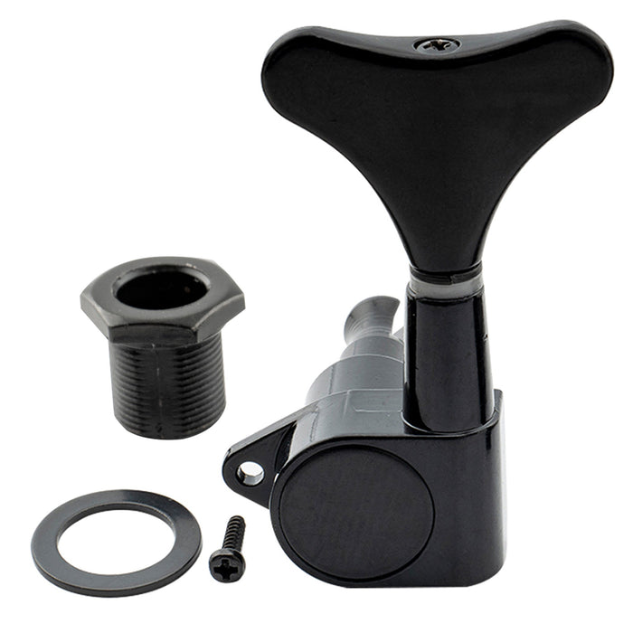 Musiclily Basic Einzelnes 19:1 Verhältnis Vollständig Verschlossener Mechanikkopf Diskantseitiger Stimmmechanismus mit Y-förmigem Knopf für Ibanez-Stil E-Bass