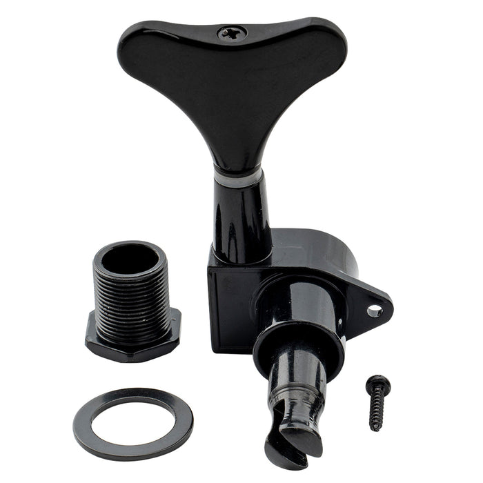 Musiclily Basic Einzelnes 19:1 Verhältnis Vollständig Verschlossener Mechanikkopf Diskantseitiger Stimmmechanismus mit Y-förmigem Knopf für Ibanez-Stil E-Bass