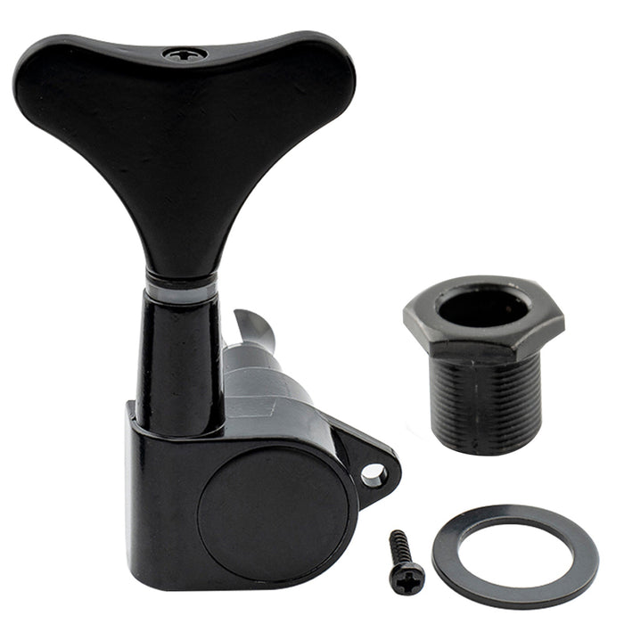 Musiclily Basic Einzelnes 19:1 Verhältnis Vollständig Verschlossener Mechanikkopf Bassseitiger Stimmmechanismus mit Y-förmigem Knopf für Ibanez-Stil E-Bass