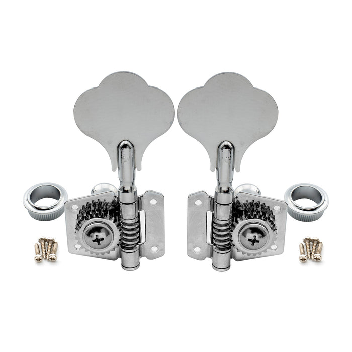 Set di Regolatori di Tensione per Basso Elettrico a Stile Ibanez 2R2L Open Gear con rapporto 24:1 e pulsanti Clover