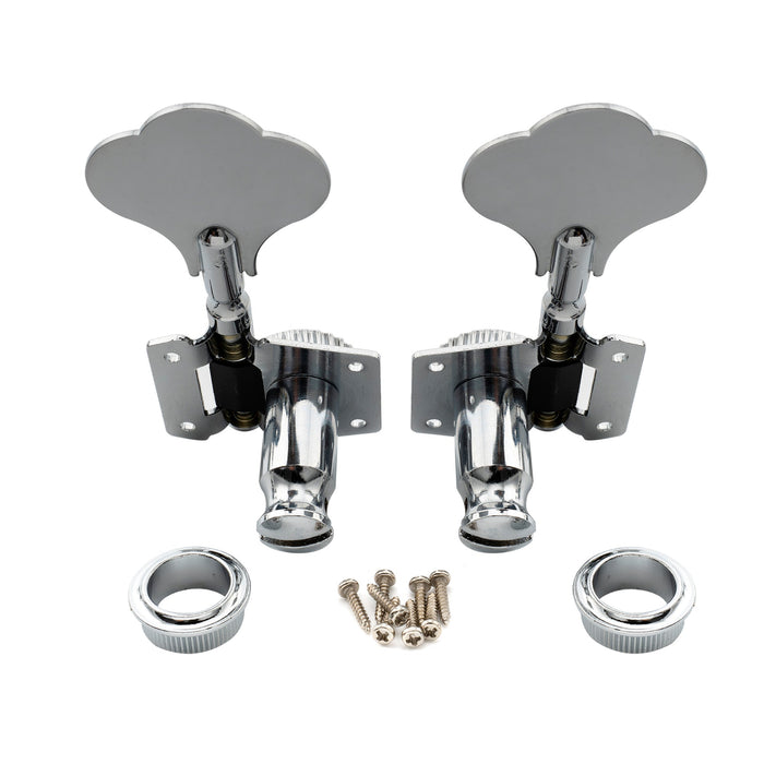 Set di Regolatori di Tensione per Basso Elettrico a Stile Ibanez 2R2L Open Gear con rapporto 24:1 e pulsanti Clover