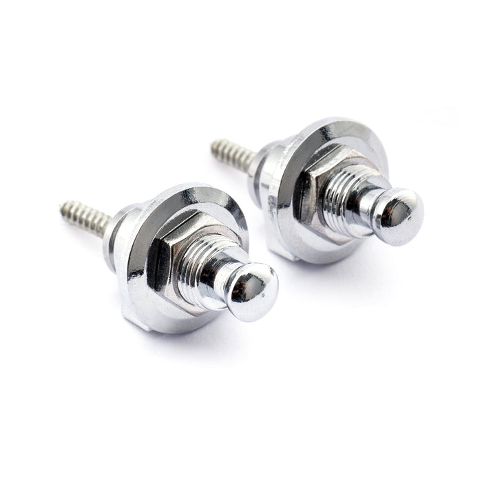 Musiclily Basic Metal Round Head Chiusure Cinghie e Bottone per Chitarra a Cinghia di Sicurezza Schaller-Style per Chitarra Elettrica, Acustica o Basso