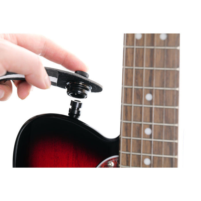 Musiclily Basic Metal Piatto Cervello Chiusura Cinghie di Sicurezza e pulsanti di Rilascio Rapido per Chitarra Elettrica, Acustica o Basso