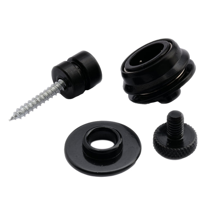 Musiclily Basic Metal Piatto Cervello Chiusura Cinghie di Sicurezza e pulsanti di Rilascio Rapido per Chitarra Elettrica, Acustica o Basso