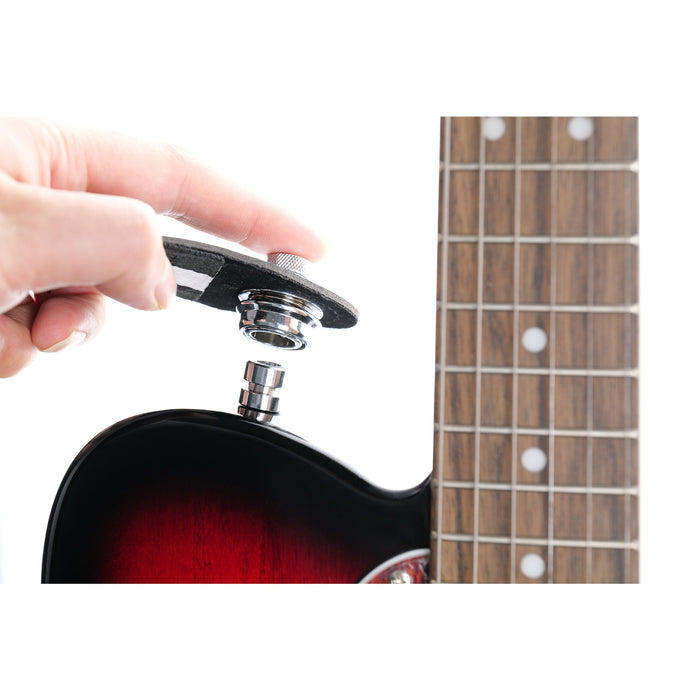 Musiclily Basic Metal Piatto Cervello Chiusura Cinghie di Sicurezza e pulsanti di Rilascio Rapido per Chitarra Elettrica, Acustica o Basso