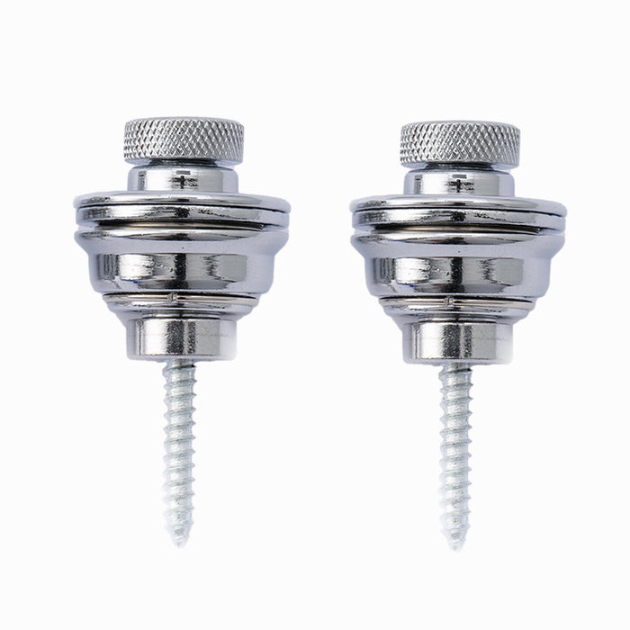 Musiclily Basic Metal Piatto Cervello Chiusura Cinghie di Sicurezza e pulsanti di Rilascio Rapido per Chitarra Elettrica, Acustica o Basso