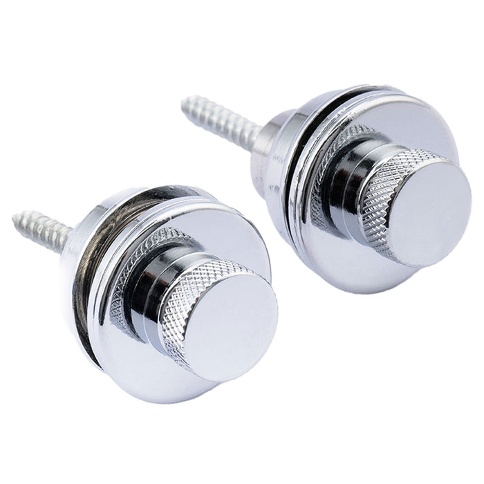 musiclily basic metal flat head guitar locking strap locks and buttons quick release security straplocks for electric acoustic guitar or bass m185 2p, 2 pcs