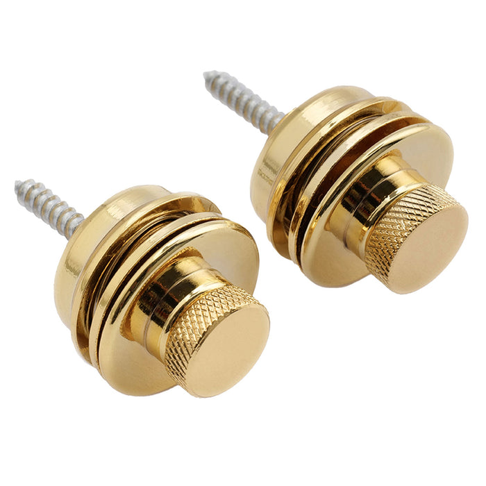 musiclily basic metal flat head guitar locking strap locks and buttons quick release security straplocks for electric acoustic guitar or bass m185 2p
