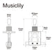 Dimensions of metric 3 way short straight guitar toggle switch pickup selector for lp style electric guitar m193p