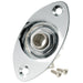 musiclily basic 1 4 inch 6 35mm oval guitar loaded jack socket plate for electric guitar m197p