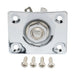 musiclily basic 1 4 inch 6 35mm rectangle guitar loaded jack socket plate for lp tele style electric guitar m198p