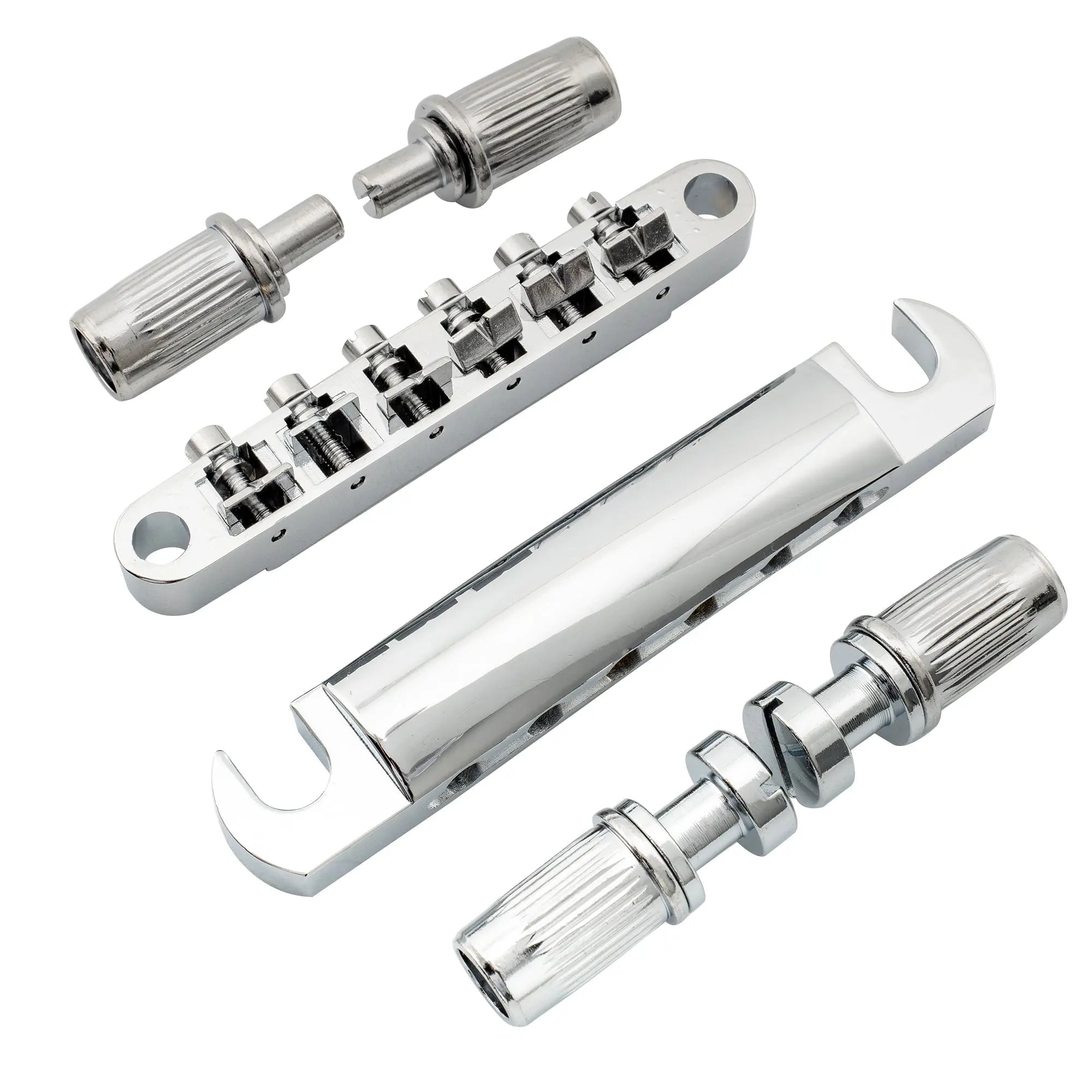 detail of musiclily basic 52mm2 3 64 inch 52 5mm2 1 16 inch abr 1 style tune o matic bridge and tailpiece set for lp style guitar m203m205