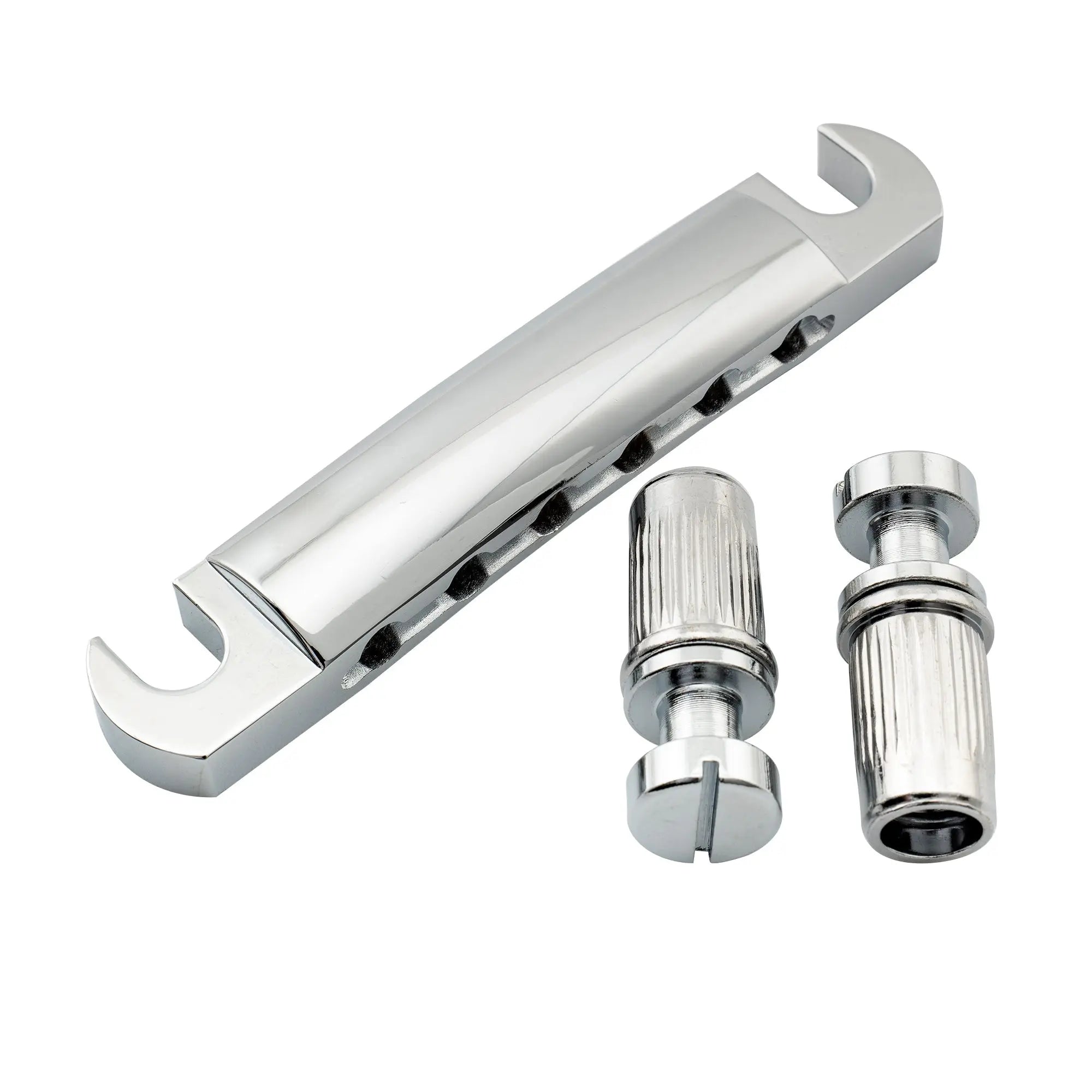 detail of musiclily basic 52 5mm2 1 16 inch guitar tune o matic stop tailpiece for lp style electric guitar m203p
