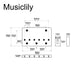 Dimensions of musiclily basic 52 5mm2 1 16 inch fixed hardtail saddle dual load guitar bridge for 6 string fender strat tele style electric guitar m207