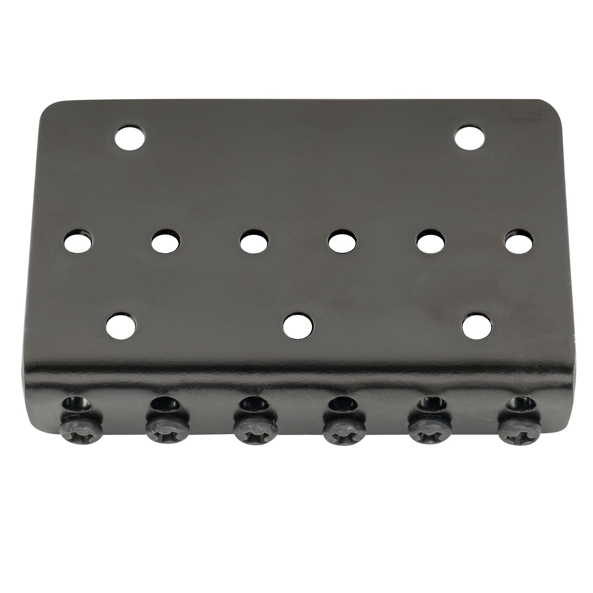 Musiclily Basic 52,5 mm (2-1/16 Zoll) fester Hardtail-Sattel, Doppellast Gitarrenbrücke für 6-Saiten-E-Gitarren im Fender Strat-Tele Stil