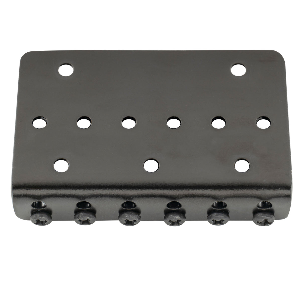 Musiclily Basic 52,5 mm (2-1/16 Zoll) fester Hardtail-Sattel, Doppellast Gitarrenbrücke für 6-Saiten-E-Gitarren im Fender Strat-Tele Stil