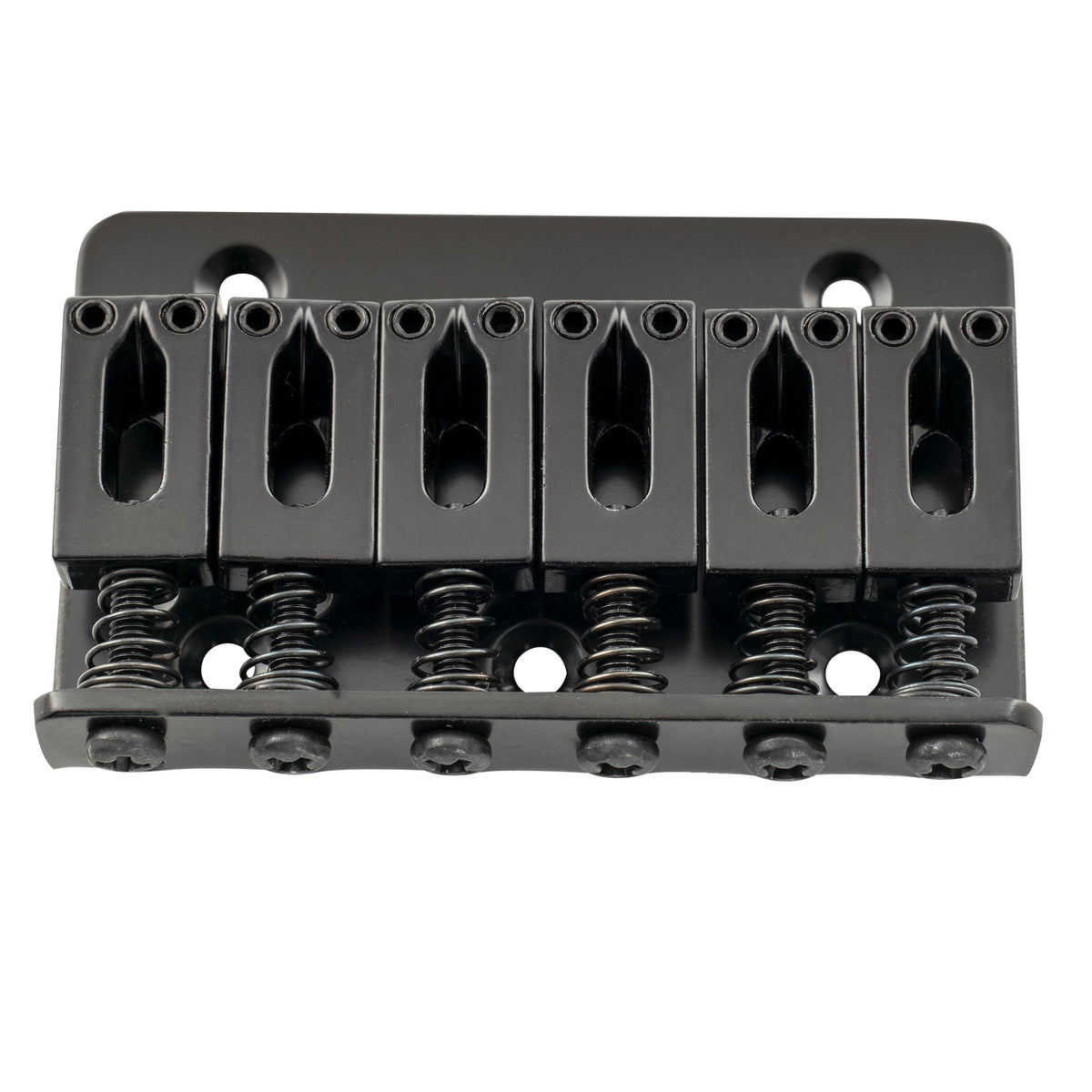 Musiclily Basic 52,5 mm (2-1/16 Zoll) fester Hardtail-Sattel, Doppellast Gitarrenbrücke für 6-Saiten-E-Gitarren im Fender Strat-Tele Stil