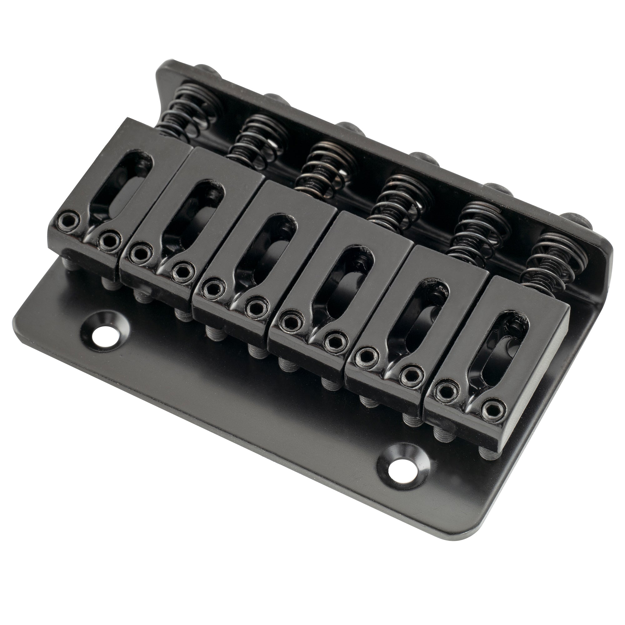 Musiclily Basic 52,5 mm (2-1/16 Zoll) fester Hardtail-Sattel, Doppellast Gitarrenbrücke für 6-Saiten-E-Gitarren im Fender Strat-Tele Stil