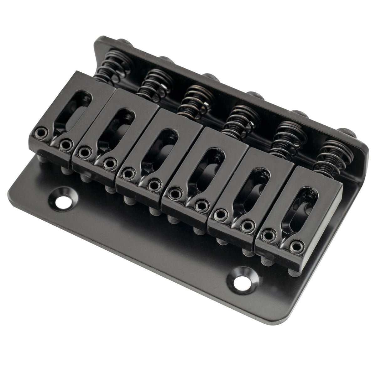 Musiclily Basic 52,5 mm (2-1/16 Zoll) fester Hardtail-Sattel, Doppellast Gitarrenbrücke für 6-Saiten-E-Gitarren im Fender Strat-Tele Stil