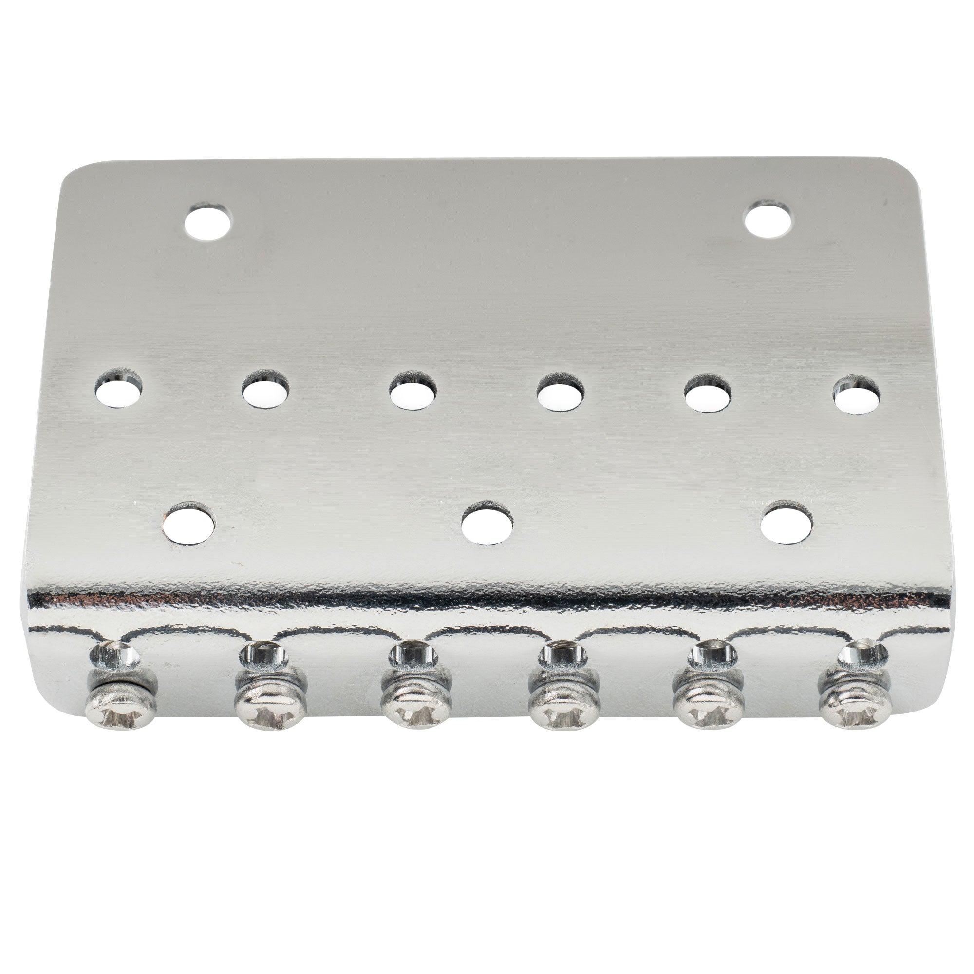 Musiclily Basic 52,5 mm (2-1/16 Zoll) fester Hardtail-Sattel, Doppellast Gitarrenbrücke für 6-Saiten-E-Gitarren im Fender Strat-Tele Stil