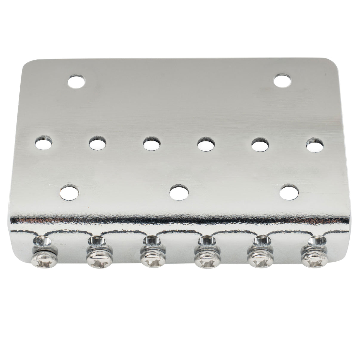 Musiclily Basic 52,5 mm (2-1/16 Zoll) fester Hardtail-Sattel, Doppellast Gitarrenbrücke für 6-Saiten-E-Gitarren im Fender Strat-Tele Stil