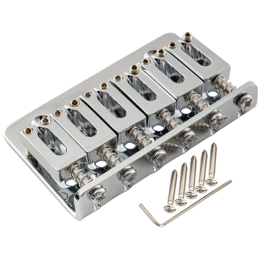musiclily basic 52 5mm2 1 16 inch fixed hardtail saddle dual load guitar bridge for 6 string fender strat tele style electric guitar m207