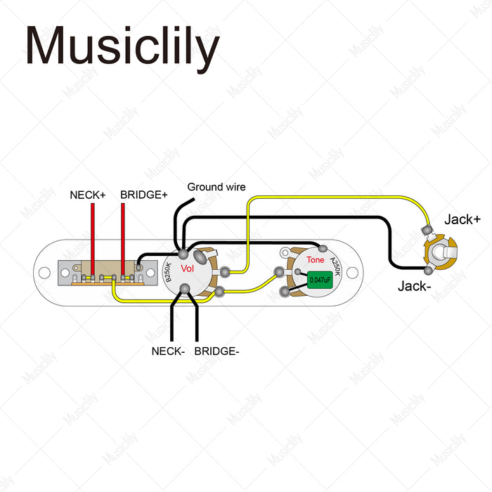 Size of musiclily basic 32mm width prewired loaded tl control plate for tele style guitar m209p