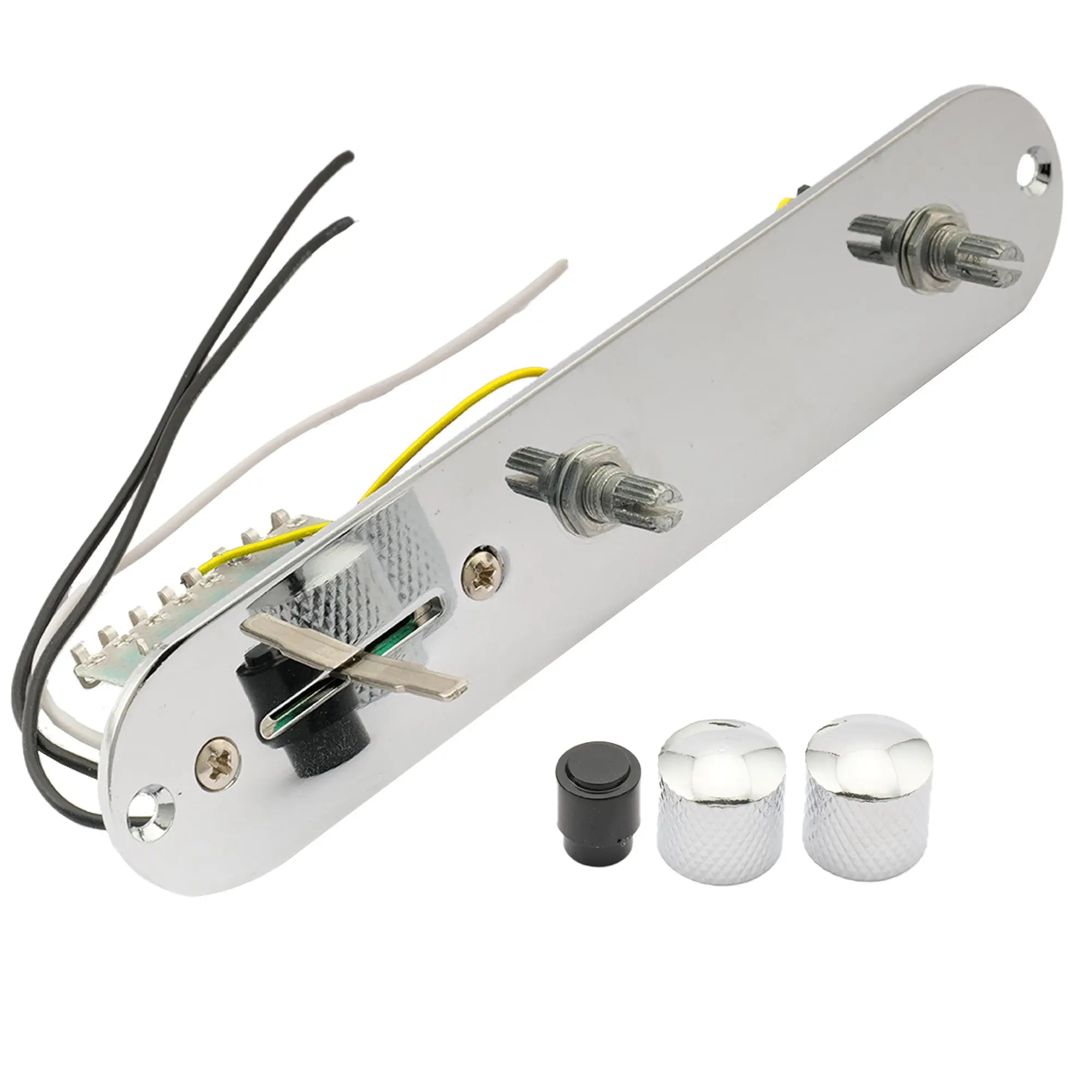 Part of musiclily basic 32mm width prewired loaded tl control plate for tele style guitar m209p