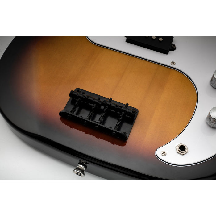 Musiclily Basic 57mm (2-1/4 pollici) 4-corda caricamento frontale non-tremolo fixed Hardtail ponte per Jazz Bass e Precision Bass