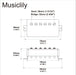 Dimensions of musiclily basic ceramic covered humbucker neck bridge pickups set for electric guitar m266m265
