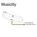Size of musiclily basic 52mm ceramic guitar single coil bridge pickup for strat or squier style m270