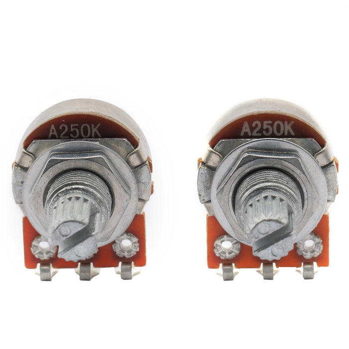 detail of musiclily basic 250k mini metric coarse 18 spline split shaft pots audio linear taper potentiometers for electric guitar bass m282 2