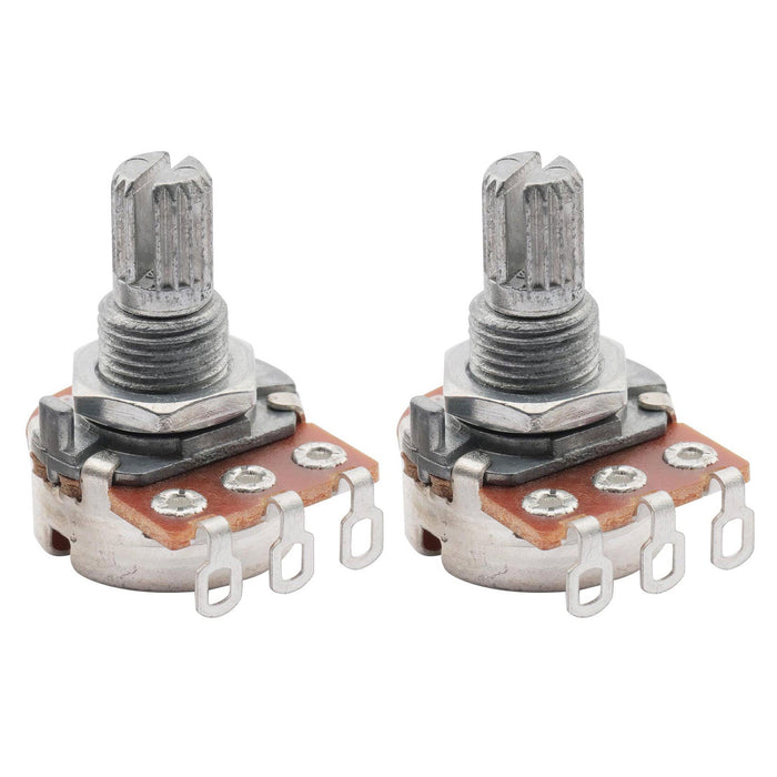 musiclily basic 250k mini metric coarse 18 spline split shaft pots audio linear taper potentiometers for electric guitar bass m282 2