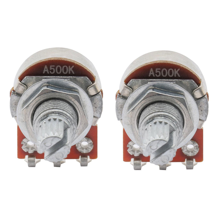 detail of musiclily basic 500k mini metric coarse 18 spline split shaft pots audio linear taper potentiometers for electric guitar bass m284 2