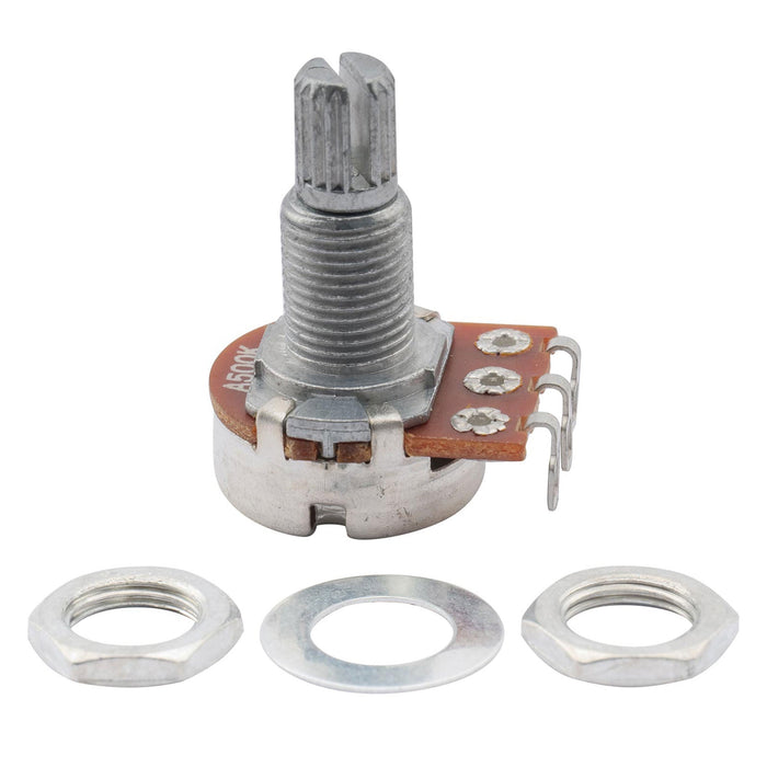 musiclily basic 500k mini metric coarse 18 spline split shaft pots audio linear taper potentiometers for electric guitar bass m284 2 details