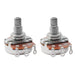 musiclily basic 250k metric coarse 18 spline split shaft pots audio linear taper potentiometers for electric guitar bass m286 2, 2 pcs