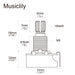 Dimensions of musiclily basic 500k metric coarse 18 spline split shaft pots audio linear taper potentiometers for electric guitar bass m288 2
